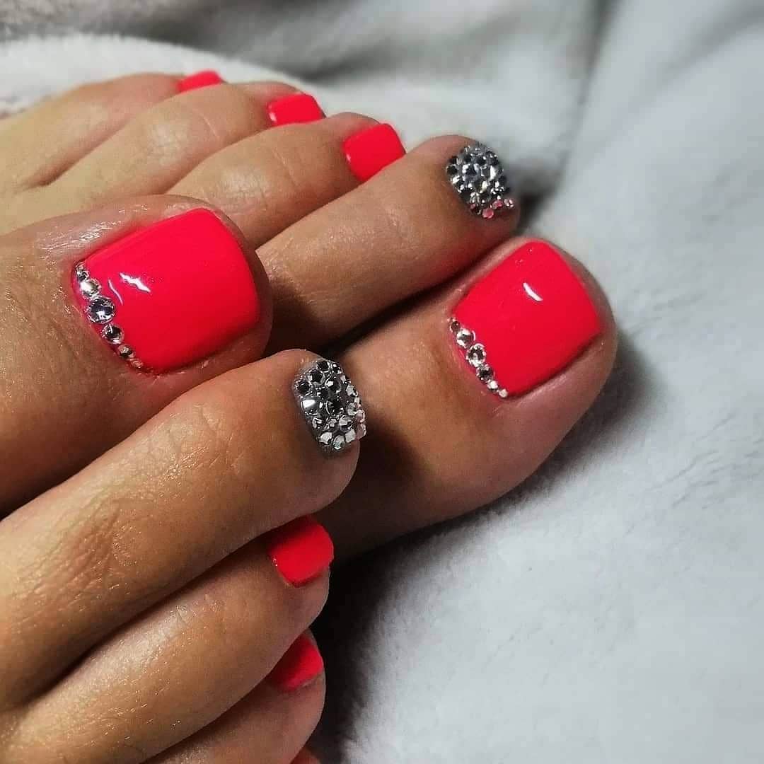 móng màu cam bóng