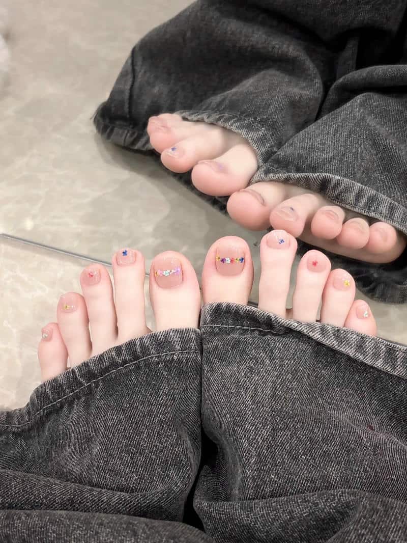 nail chân cute phomai que