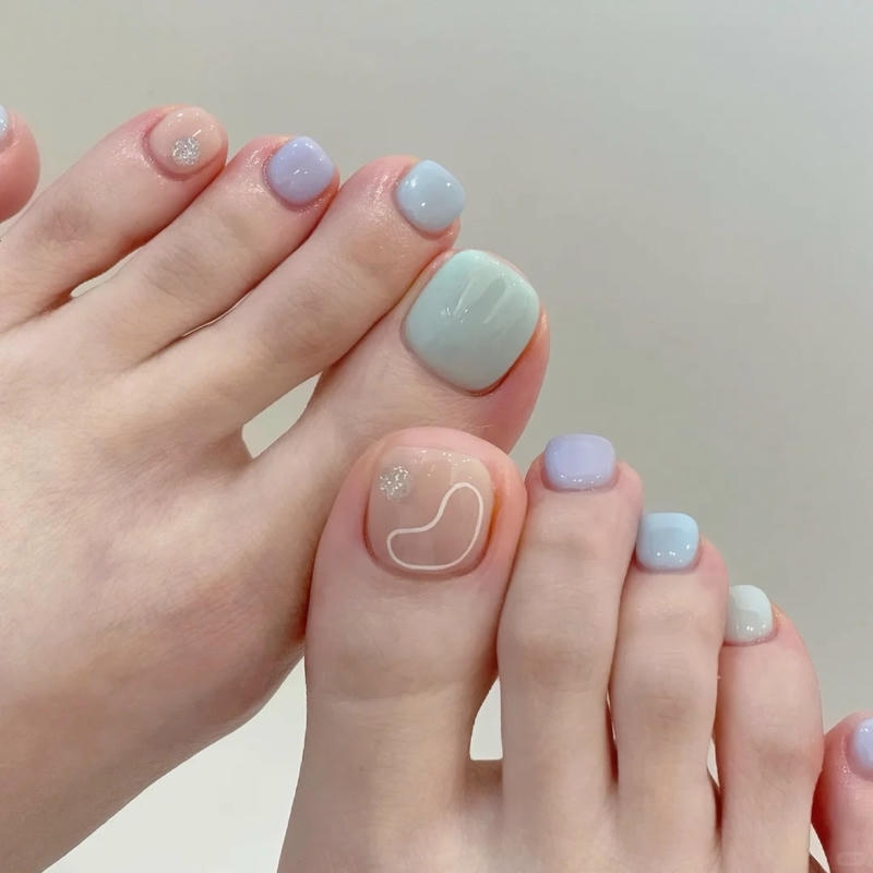 nail chân đáng yêu