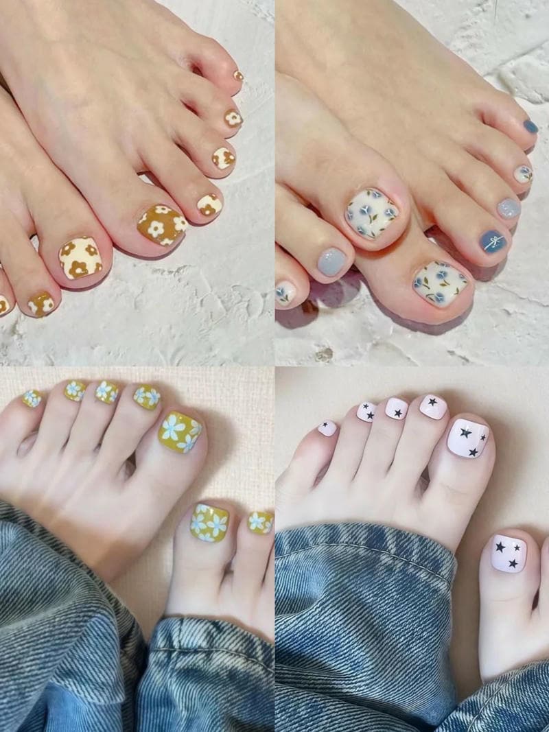 nail chân dễ thương