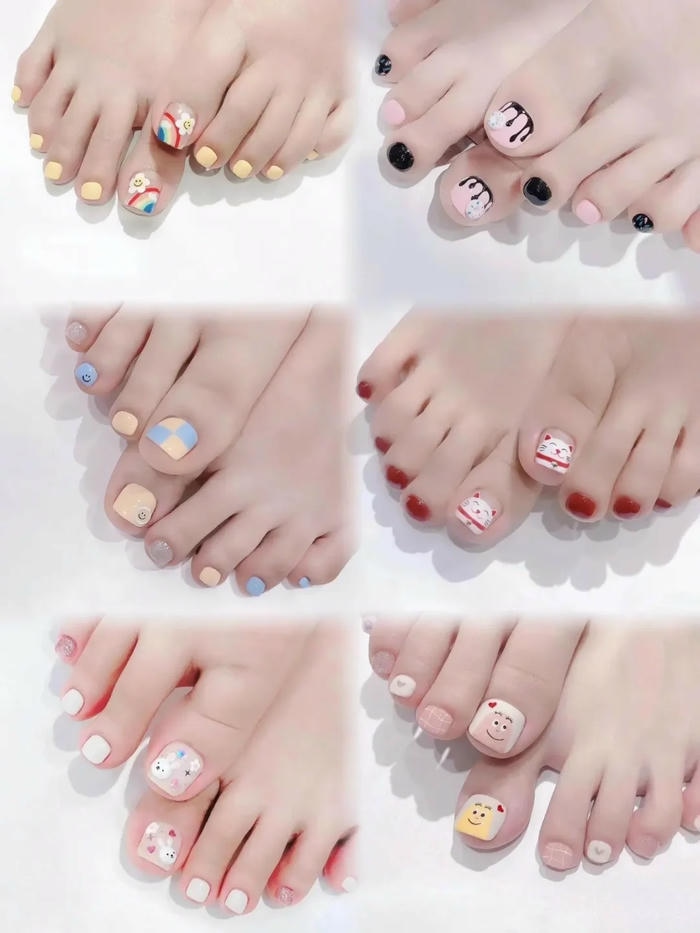 nail chân đi biển cực xinh