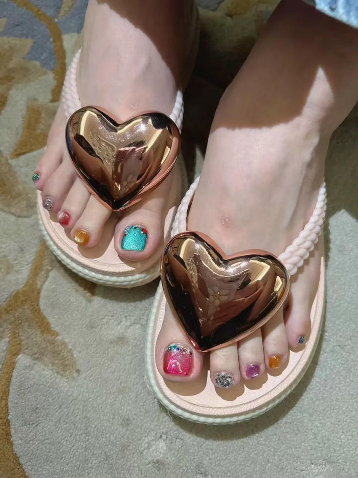 nail chân đi biển phong cách cá tính