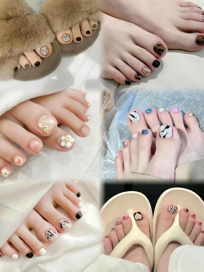 nail chân đi biển phong cách sang chảnh