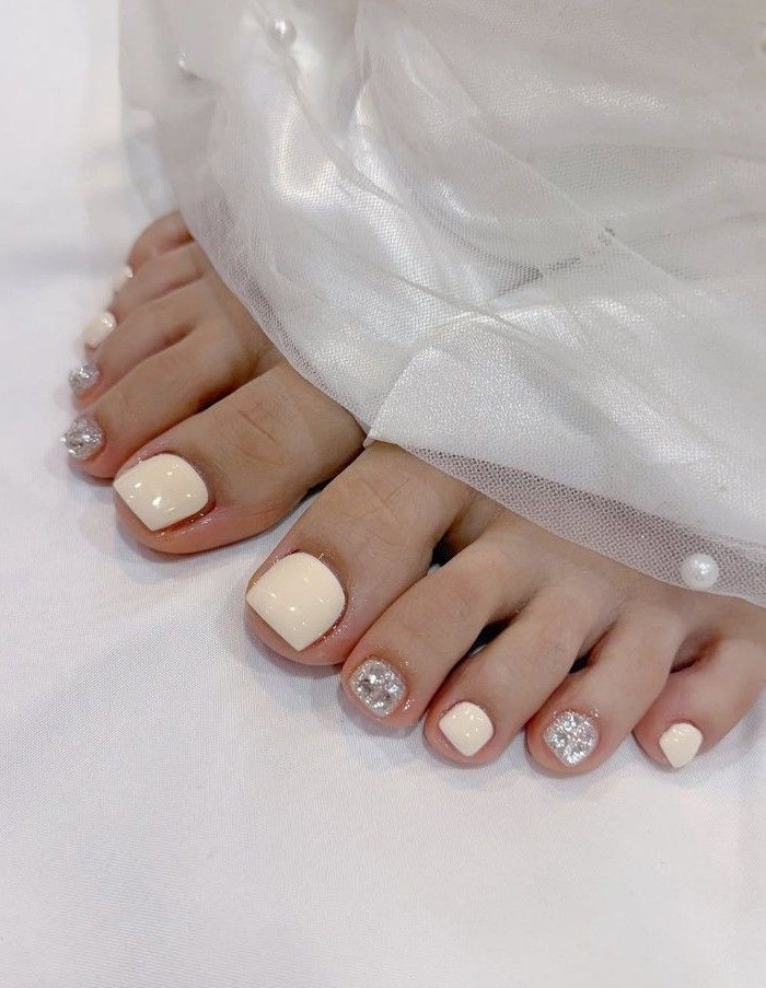 nail chân đơn giản hiện đại