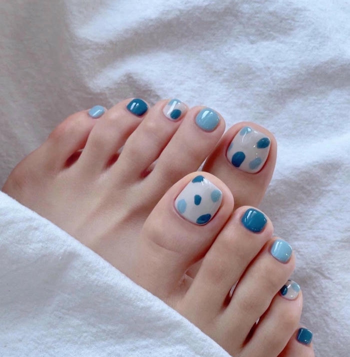 nail chân đơn giản sang chảnh