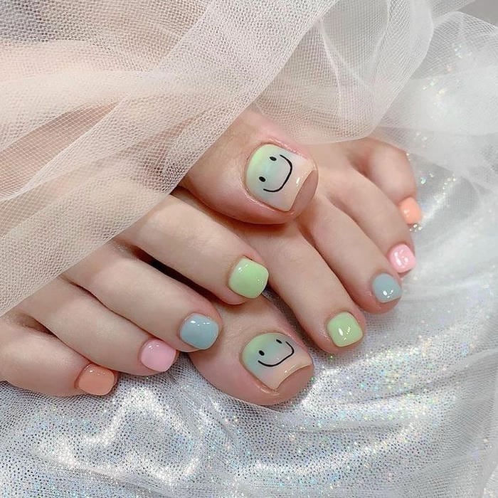 nail chân đơn giản thanh lịch