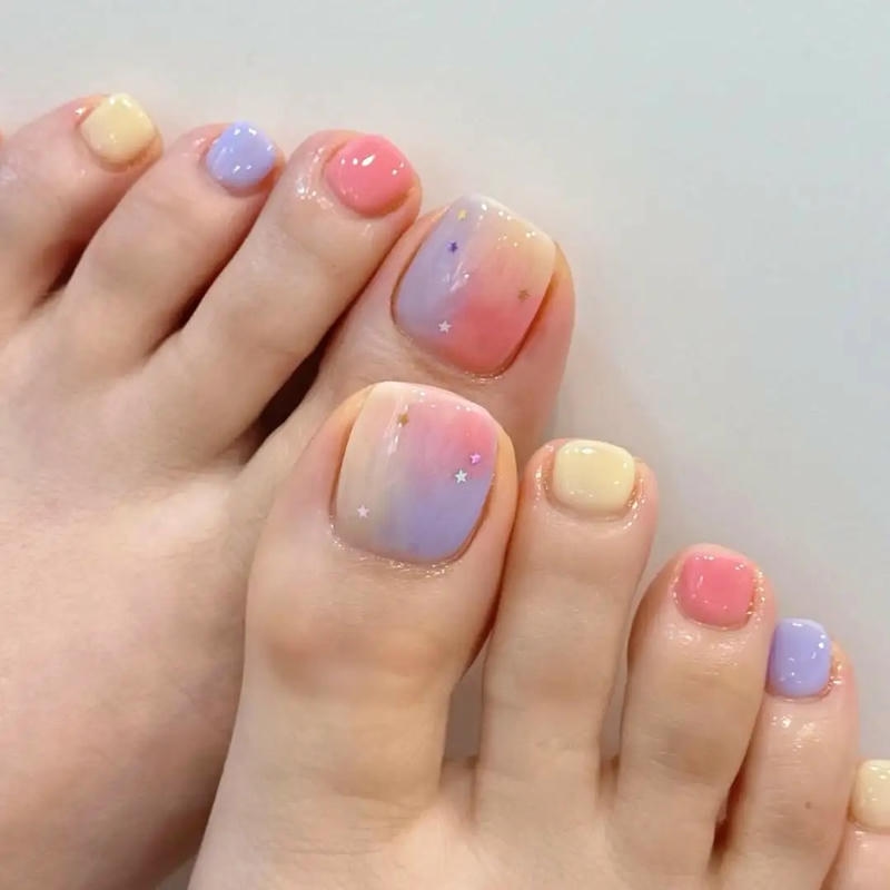 nail chân hàn quốc lấp lánh