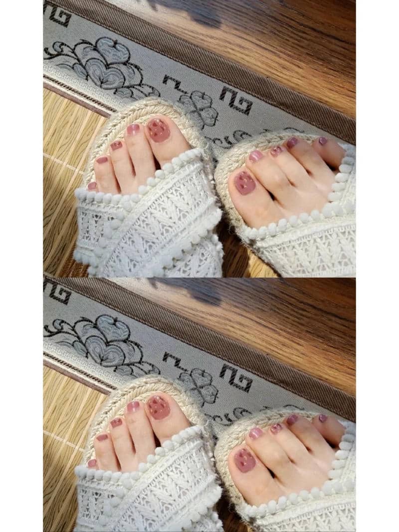 nail chân hàn quốc nữ tính