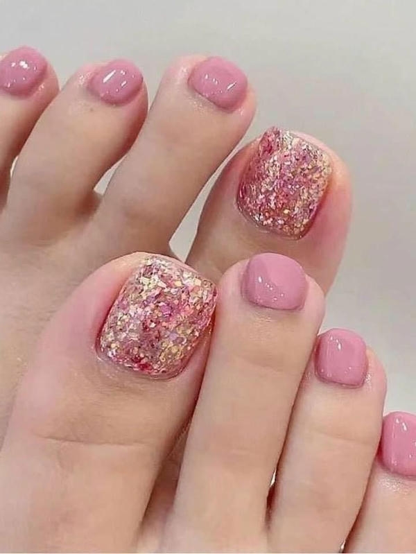 nail chân lấp lánh cực bắt mắt