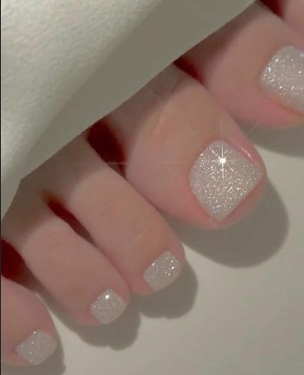 nail chân lấp lánh đẹp
