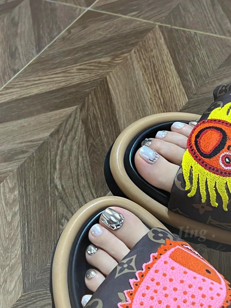 nail chân loang cực lung linh