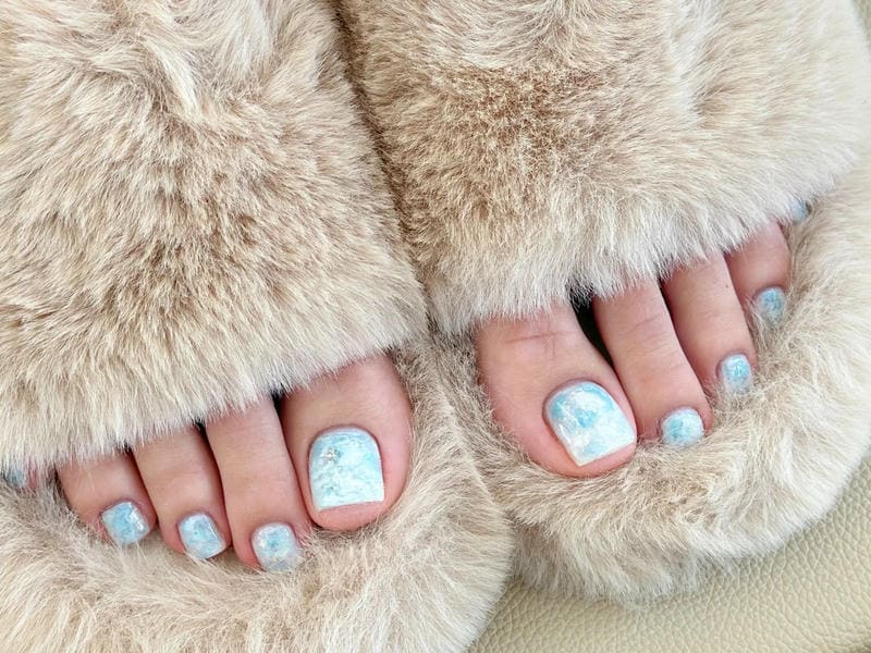 nail chân loang cực xinh