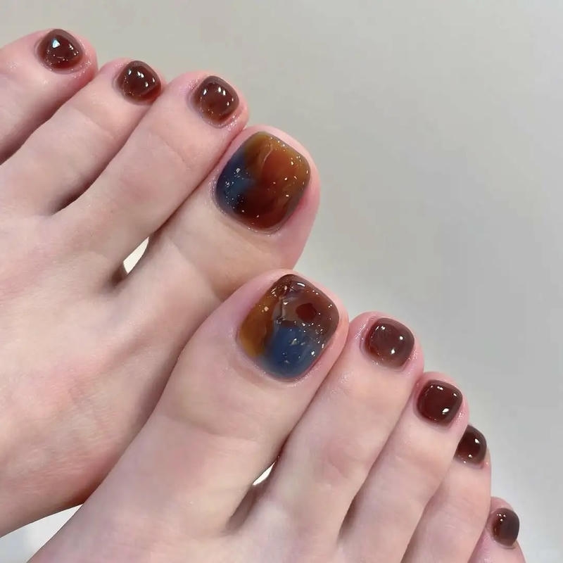 nail chân loang sang trọng tinh tế