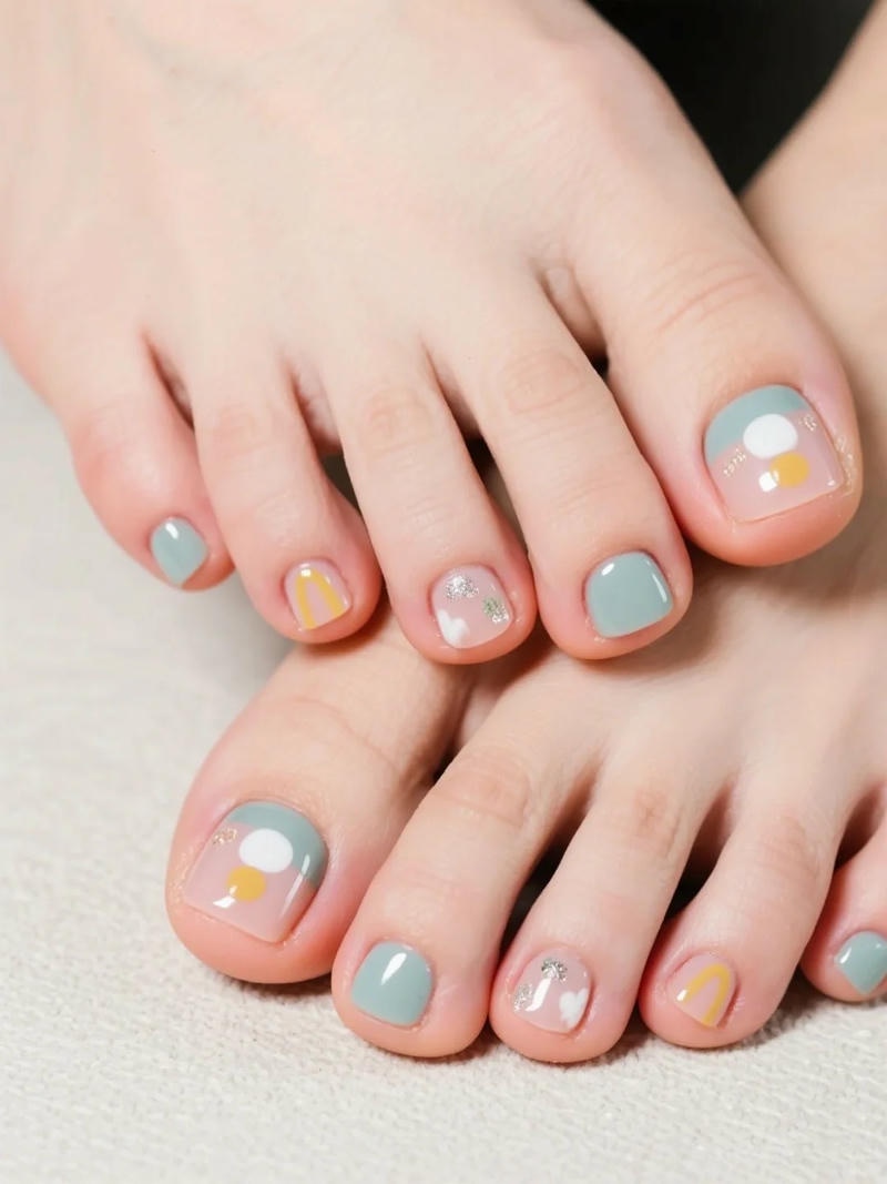 nail chân loang trẻ trung