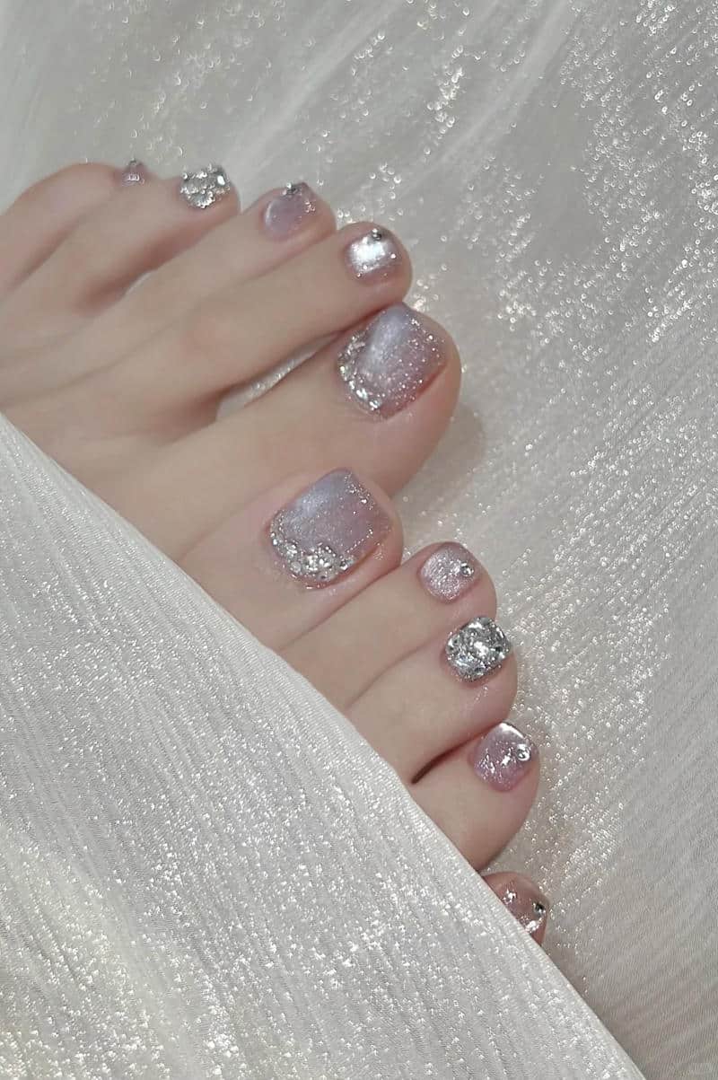 nail chân màu nude cực hot