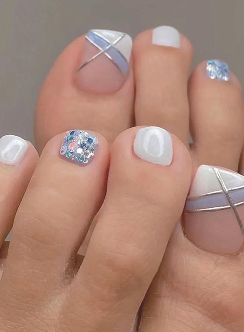 nail chân sáng da hợp mọi outfit