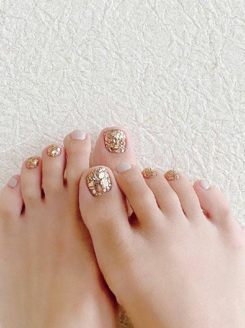 nail chân sáng da phong cách hàn quốc