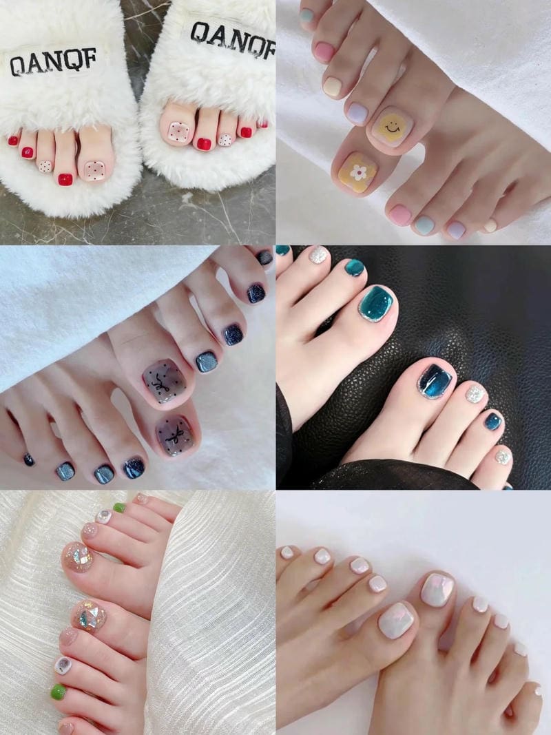 nail chân tết gu thời trang