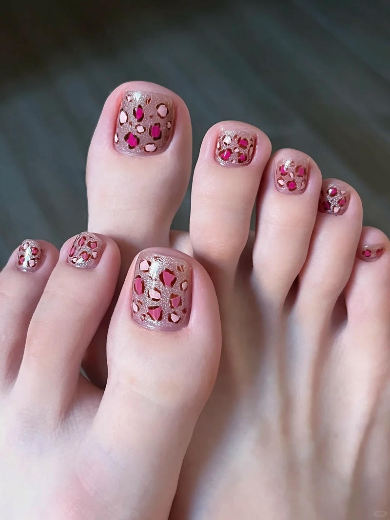 nail chân tết màu xanh lá