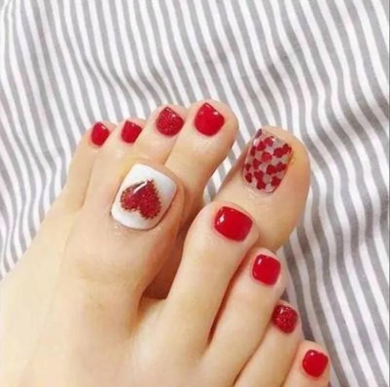 nail chân tết thời thượng