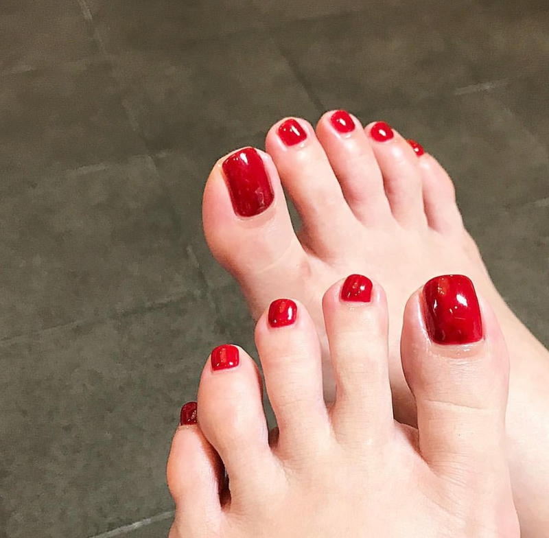 nail chân trơn phong cách hàn quốc