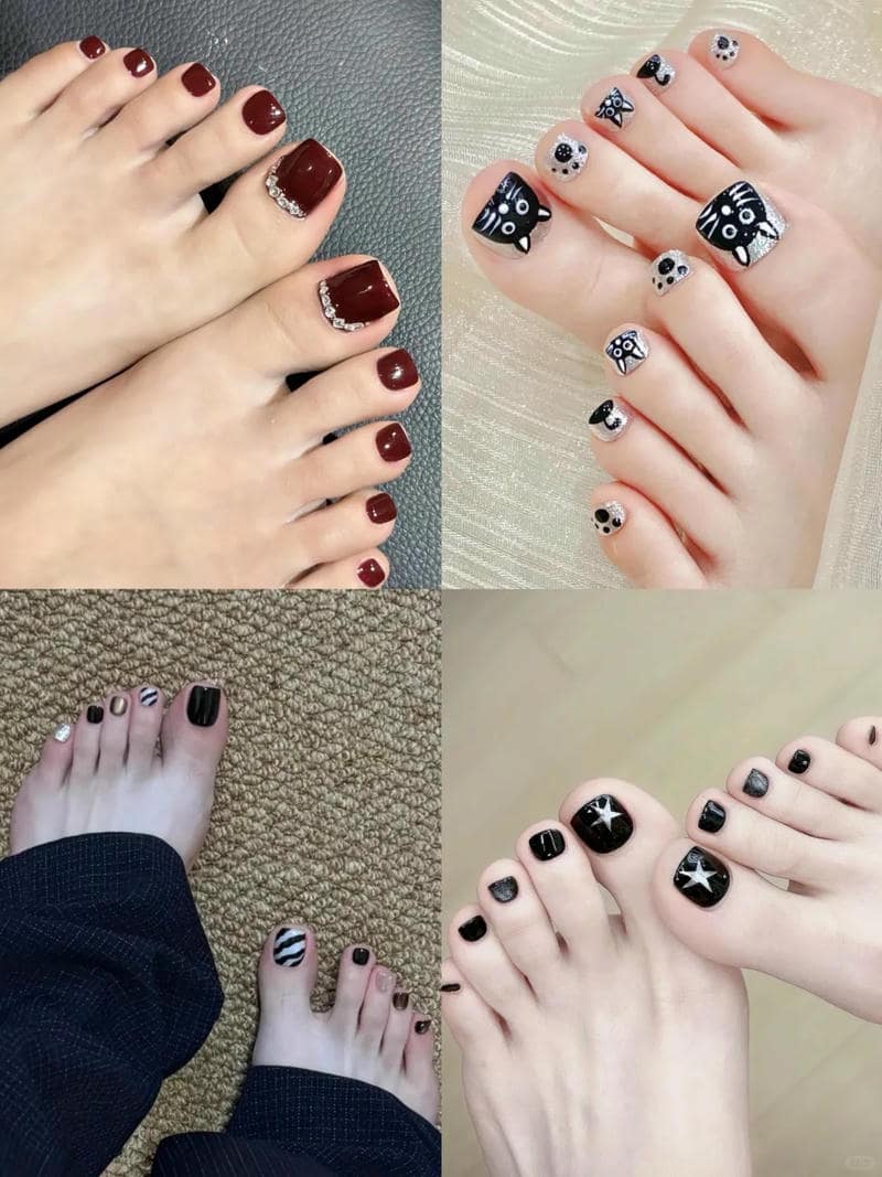 nail chân trung tuổi phong cách