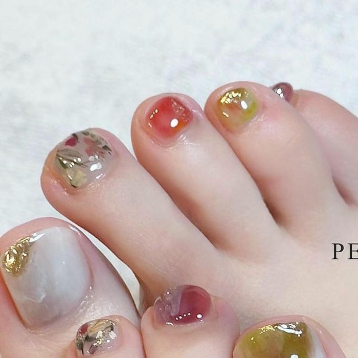 nail chân vân đá phong cách hàn quốc