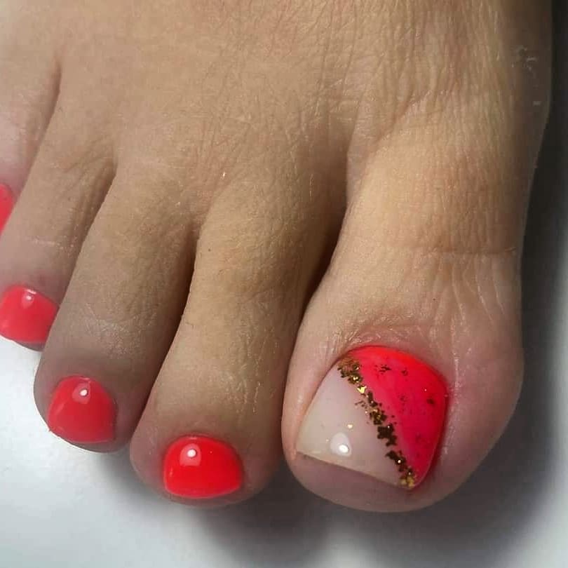 nail màu cam sang