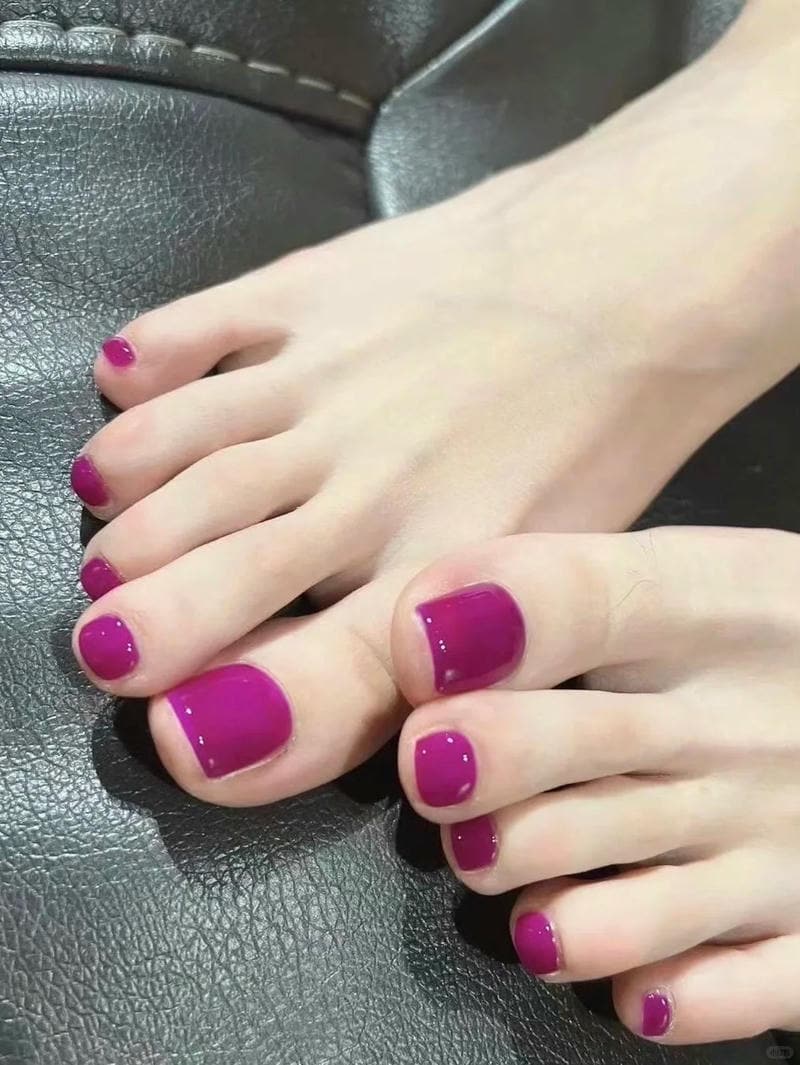 nail móng tím trơn
