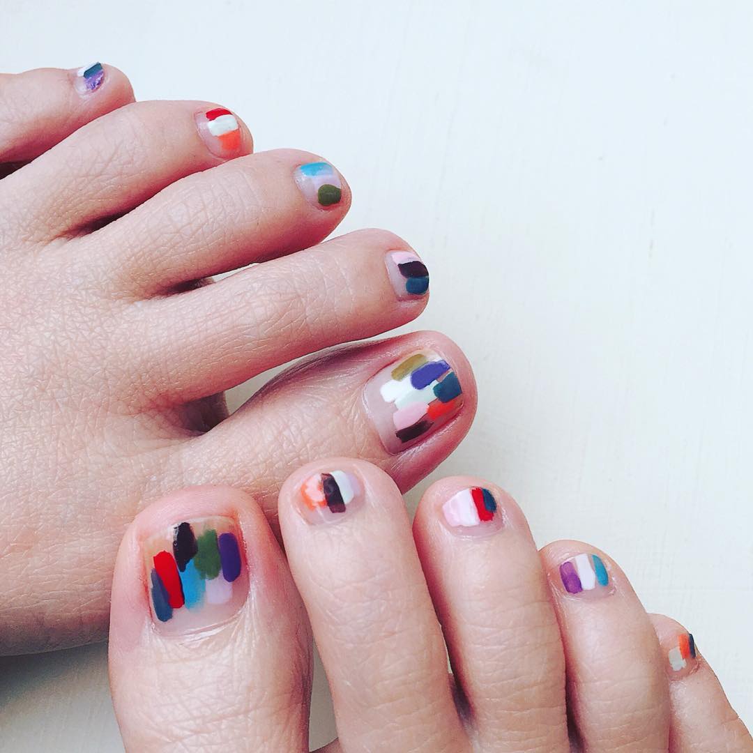 nail nhiều màu sắc đơn giản