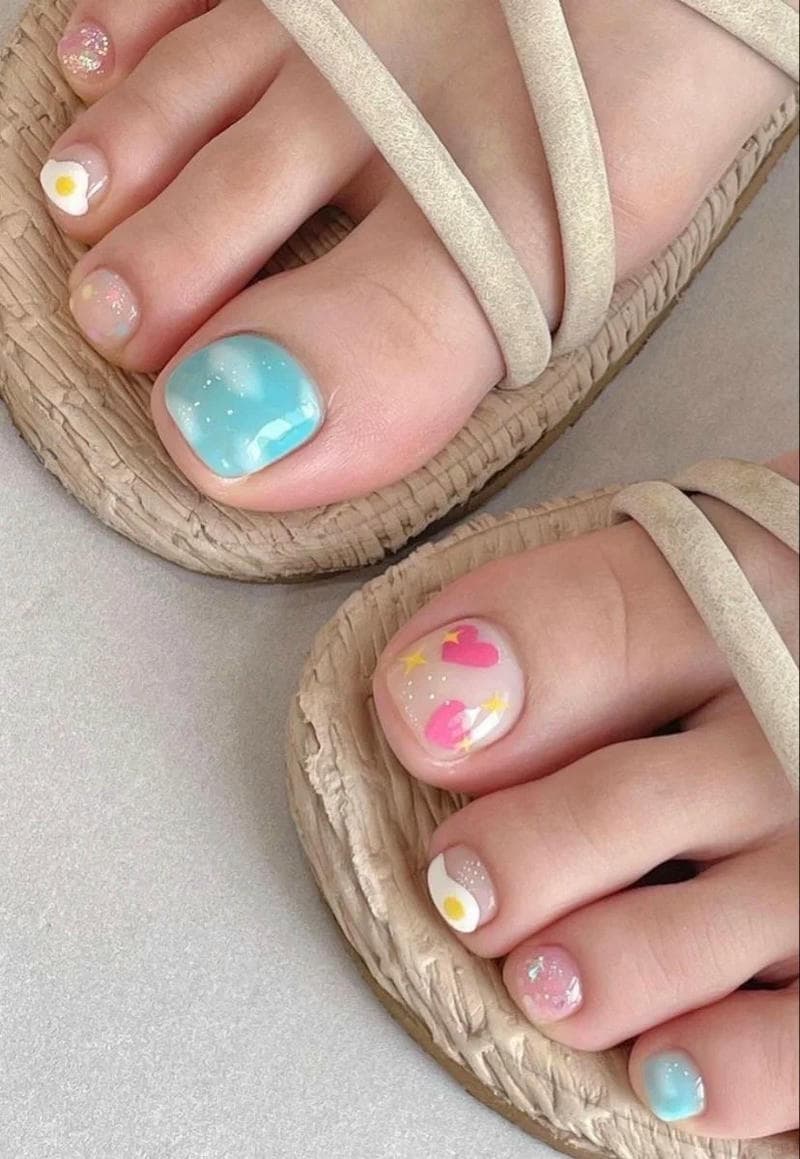 nail nhiều màu sắc nghệ thuật