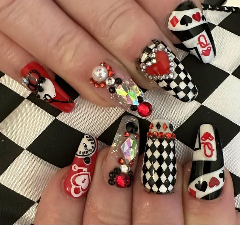 nail tay bộ bài ấn tượng