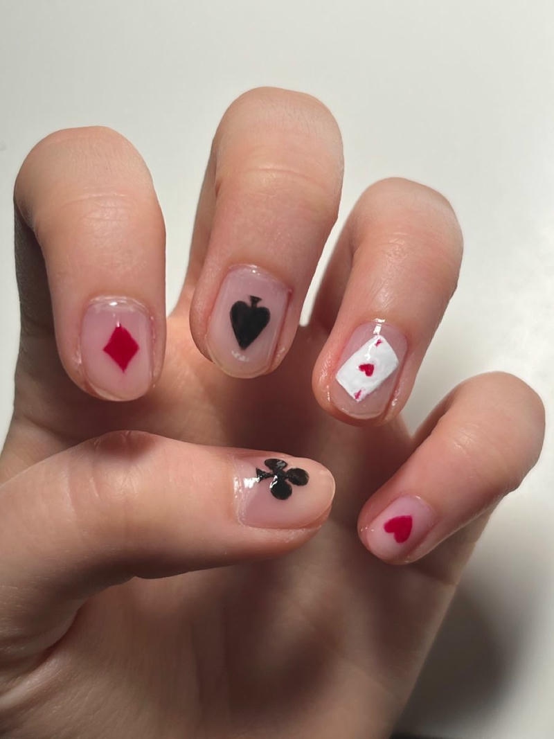 nail tay bộ bài công sở cá tính