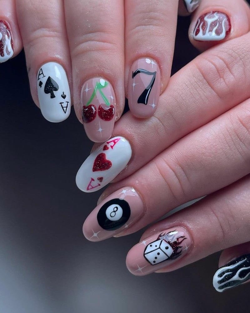 nail tay bộ bài cực chất