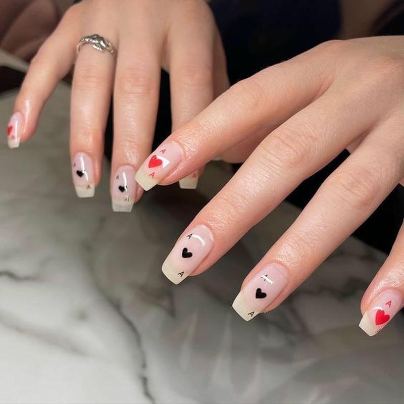 nail tay bộ bài đẹp