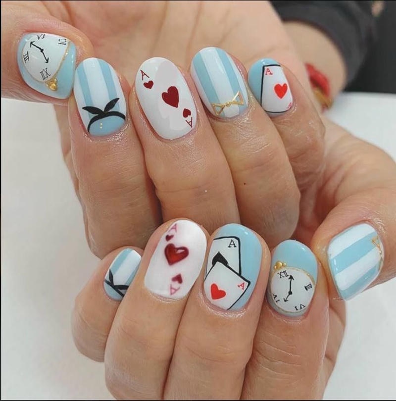 nail tay bộ bài độc đáo