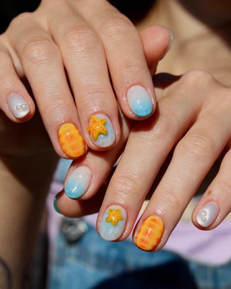 nail tay hình con vật cực đẹp