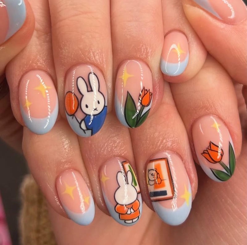 nail tay hình con vật cực lạ