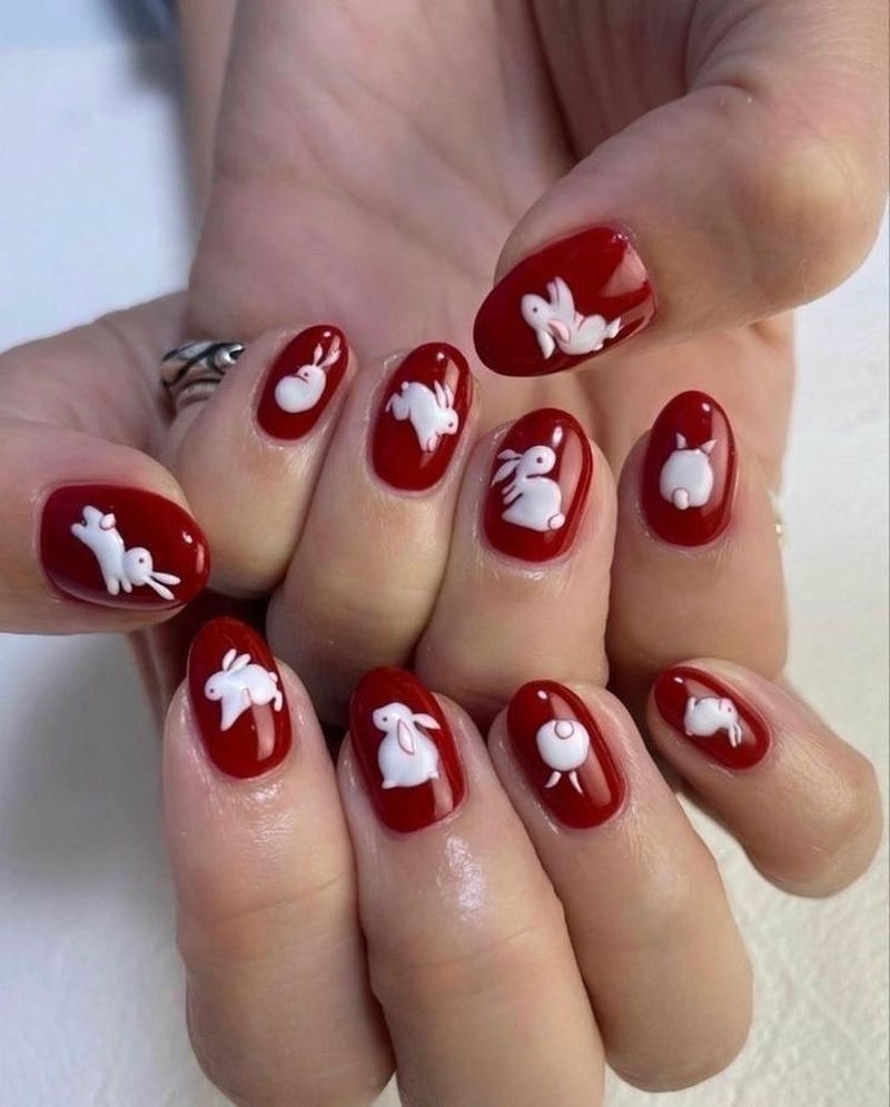 nail tay hình con vật đẹp
