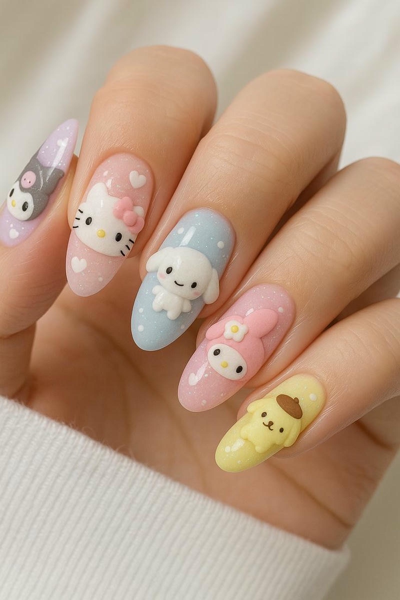 nail tay hình con vật hot trend