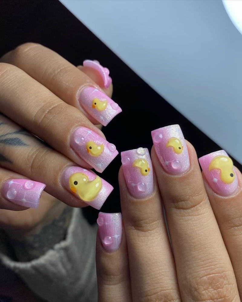 nail tay hình con vật siêu dễ thương