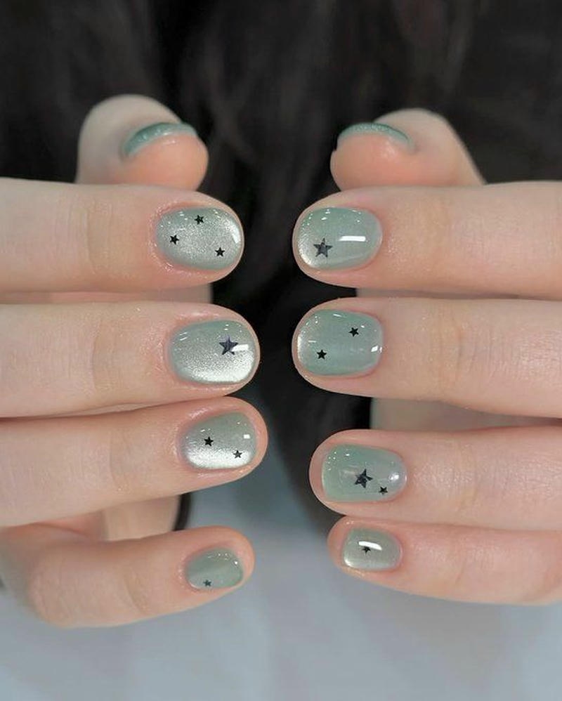 nail tay mắt mèo đáng yêu