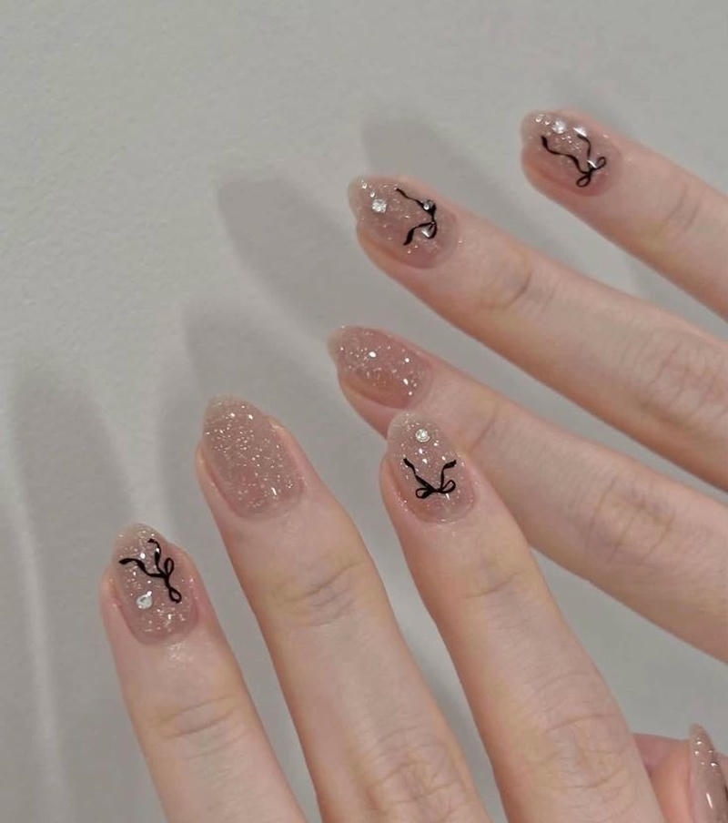 nail tay mắt mèo đơn giản