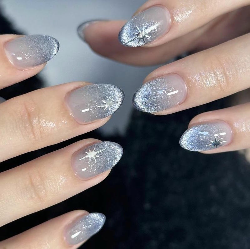 nail tay mắt mèo trơn đẹp