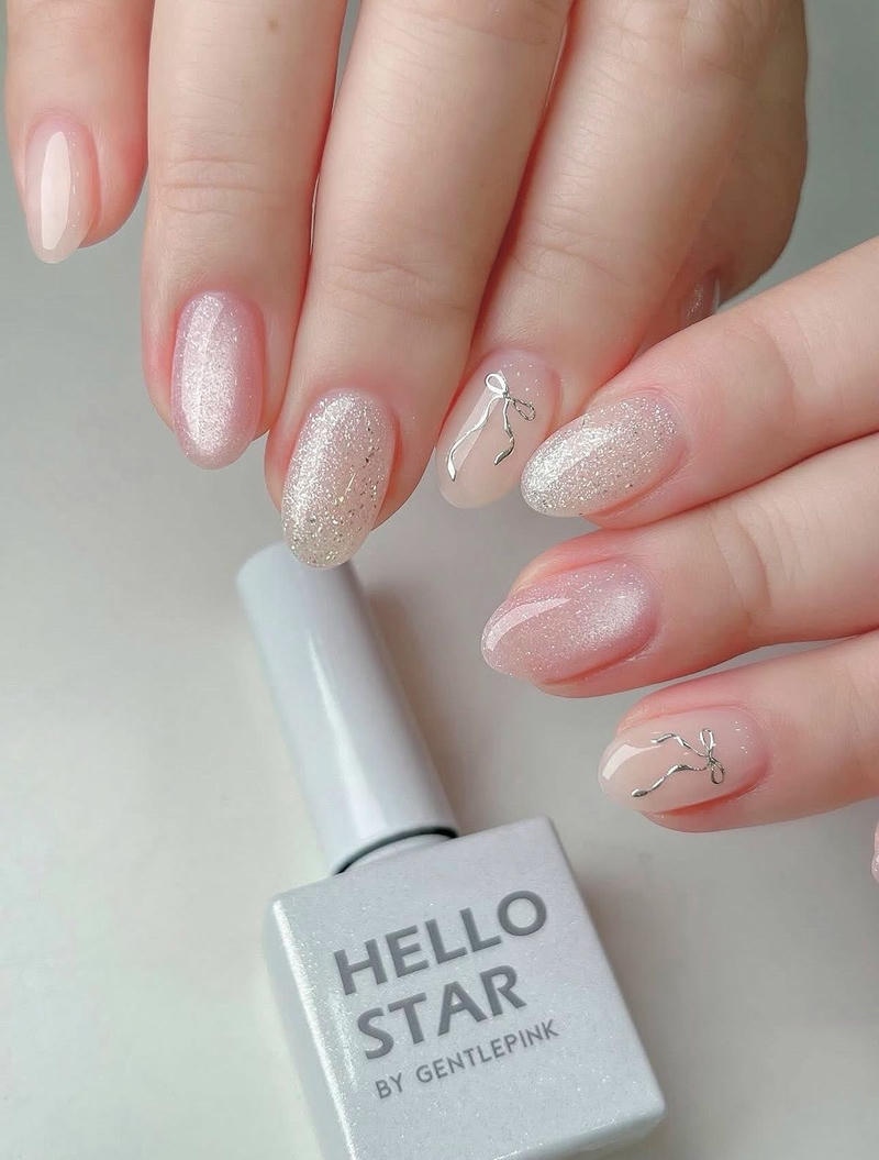 nail tay màu nude cực cuốn hút