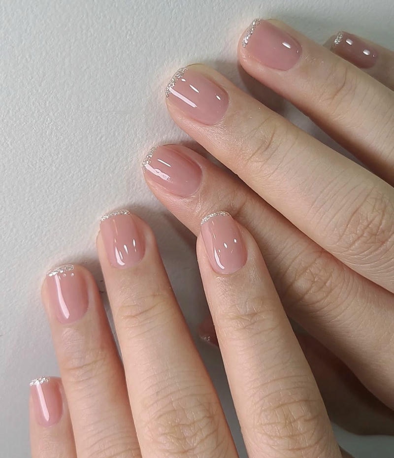 nail tay màu nude siêu xinh