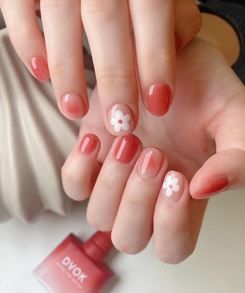 nail tay màu nude thời thượng