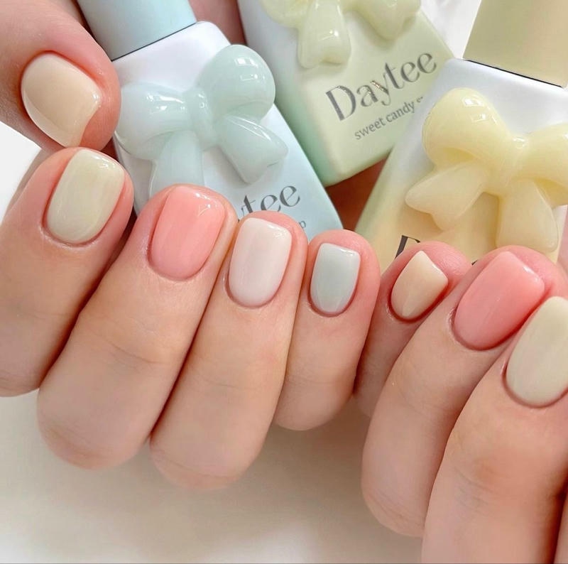 nail tay màu nude trendy