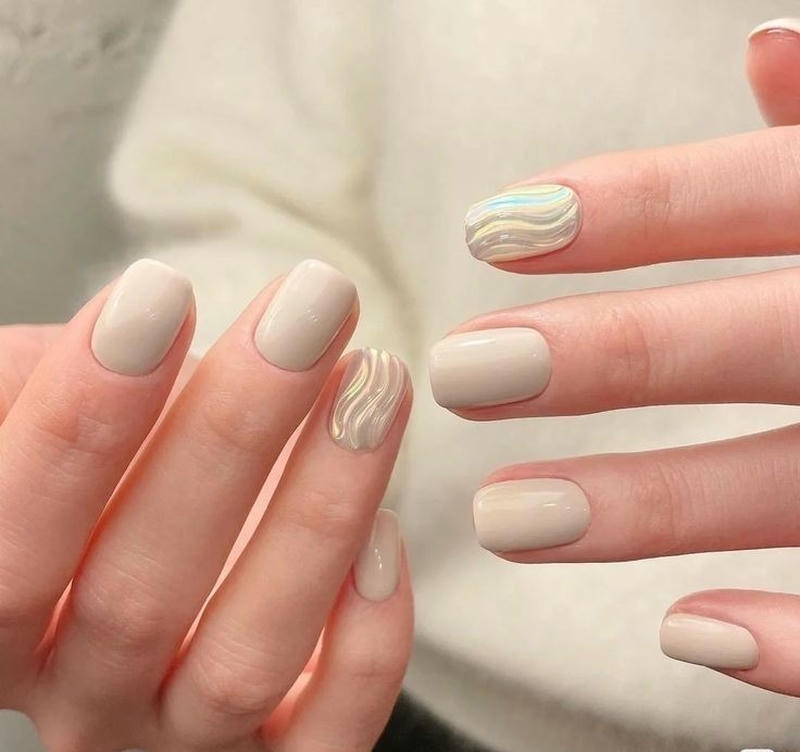 nail tay màu trắng cực cuốn hút