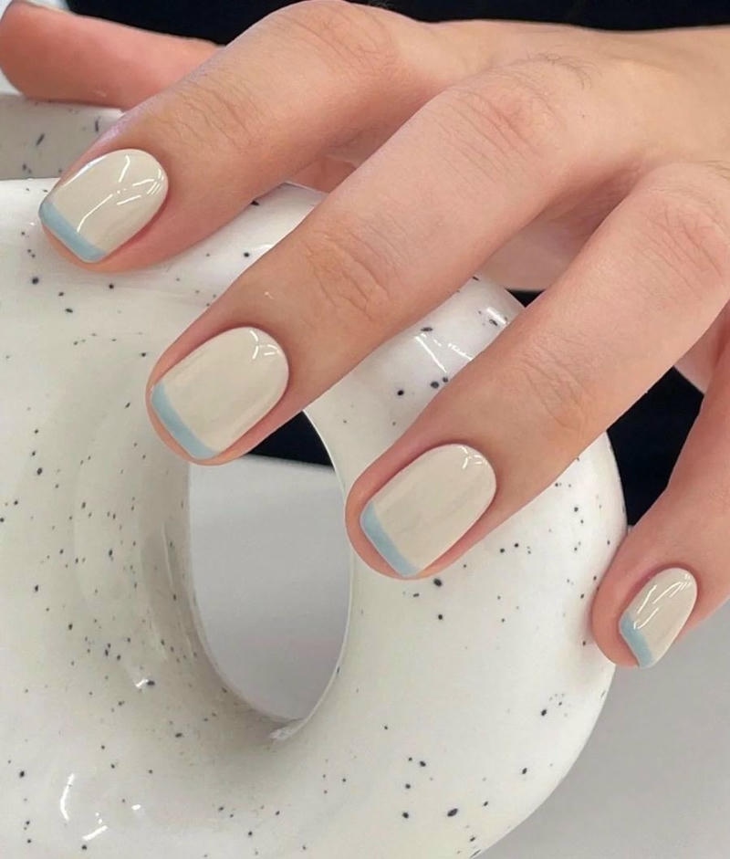 nail tay màu trắng cực đẹp